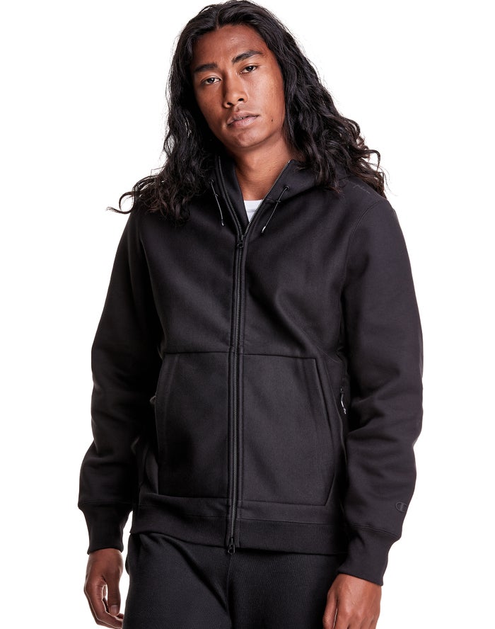 Sudadera Con Capucha Champion Hombre - Defender Series Reverse Weave® Stormshell Full Zip ( Negras )